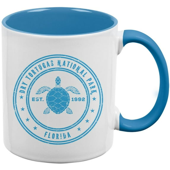 Dry Tortugas National Park Vintage Aqua Handle Coffee Mug
