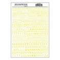 thumbnail image 1 of Dry Transfer Alphabet & Numbers - 45 Degree USA Gothic (Military Style) -- Yellow, 1 of 2