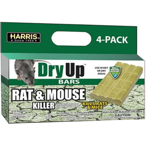 Dry Up Rat & Mouse Killer Moisture Resistant Bars (4-Pack) DRY-BAR