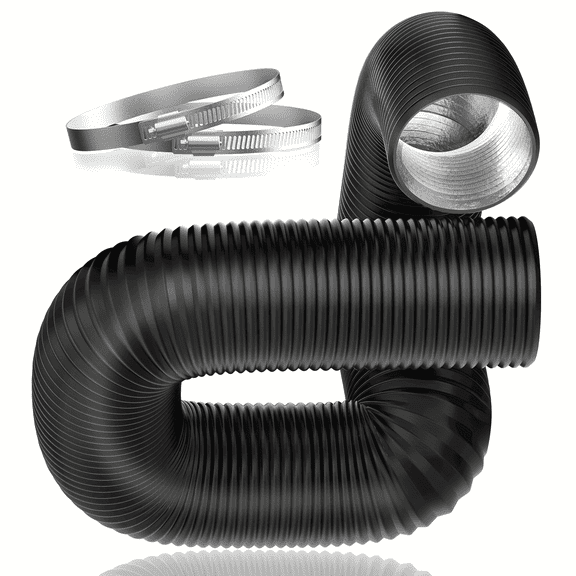 Dry Vent Hose, 3 Inch Insulated Flexible Duct 8 Ft With 2 Duct Clips, Heavy Duty Triple Layer Protection For HVAC Ventilation, Duct Fan Systems