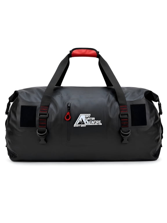 Waterproof Motorcycle Bag 120L, Duffel Dry Bag with Tie Down Straps for Dirt Bike Overlanding Touring Camping, Marine Grade PVC