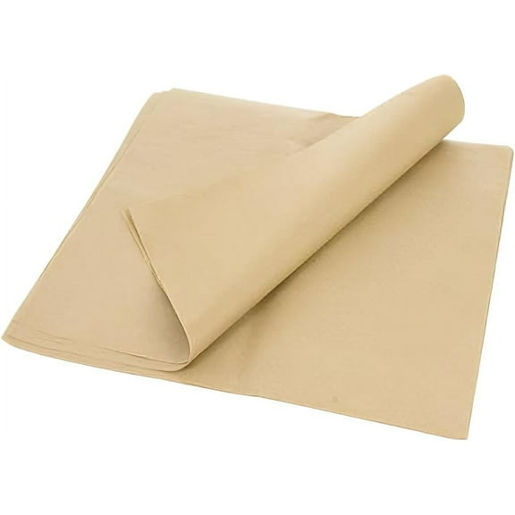 Dry Waxed Deli Paper Sheets, 15"x10.75" Natural Kraft Color, Food Safe Wrapping for Sandwiches, Burgers, Baking, Delis, Freezers (400)
