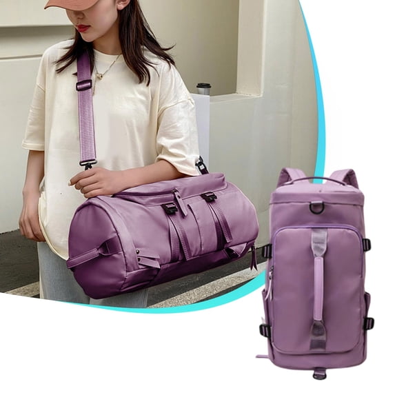 Dry Wet Separation Fitness Backpack with Shoe Compartment, Large Capacity Oxford Travel Gym Bag, Multi Carry Sports Duffel for Swimming Workout and Weekend Getaways