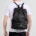 thumbnail image 1 of Dry Wet Separation Swim Bag - Waterproof Swimsuit Storage Organizer for Beach, Gym, Swimming, Outdoor & Water Activities - Black, 1 of 6