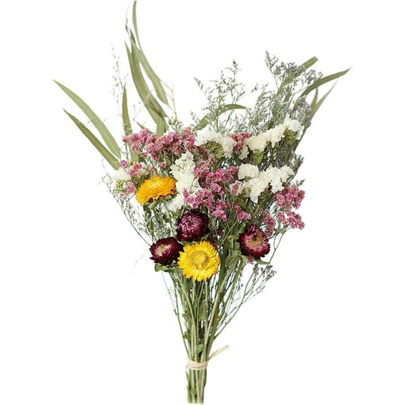 Dry flower bouquet, real flower, rose, cotton, Eucalyptus daisy, Nordic style, small and fresh living room, home decoration and ornaments Z07