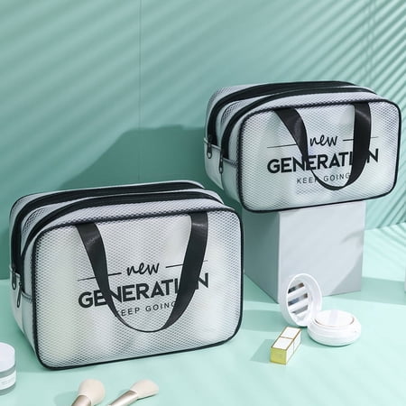 Dry-wet Separation Washing Bag Large Capacity Portable Travel Cosmetic Bag Storage Bag Clear Travel Toiletry Bag