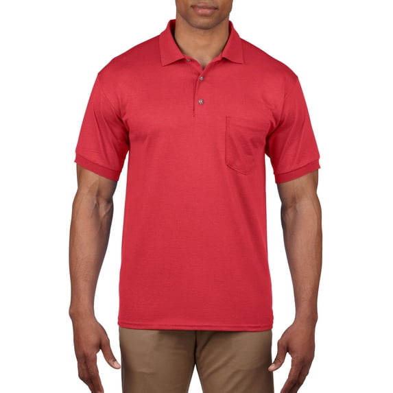 DryBlend Jersey Pocket Polo, 2XL, Red