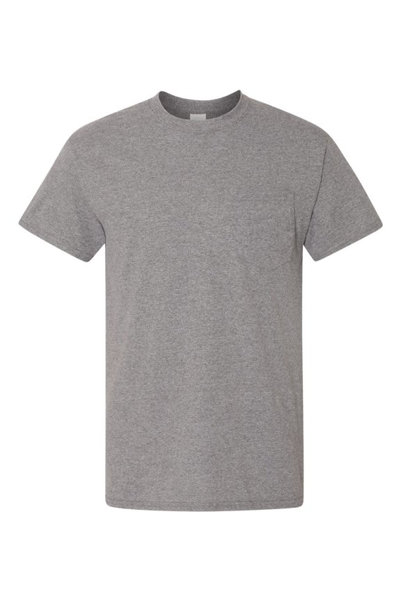 DryBlend Pocket T-Shirt, S, Graphite Heather