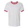 thumbnail image 1 of DryBlend Ringer T-Shirt, S, White/Red, 1 of 3
