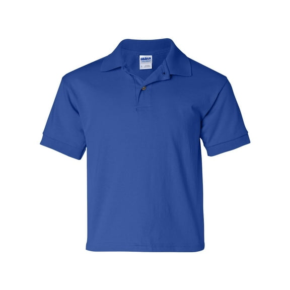 DryBlend Youth Jersey Polo, L, Royal