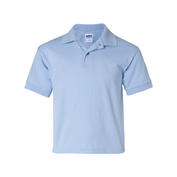 DryBlend Youth Jersey Polo, M, Light Blue