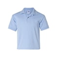 thumbnail image 1 of DryBlend Youth Jersey Polo, XL, Light Blue, 1 of 3