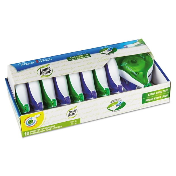 DryLine Correction Tape, Non-Refillable, Green/Purple Applicators, 0.17 DryLine Correction Tape, Non-Refillable, Green/Purple Applicators, 0.17