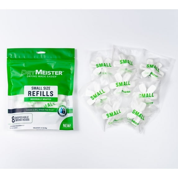 Small Refills - Dries Inside Narrow Water Bottles, Vases, Champagne Glasses, Decanters, Delicate Glasses - Reusable. Wand sold separately.