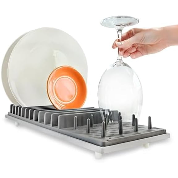 DryRack Stone Tray 17.5 6.85 Graphite Gray Elevated Diatomaceous-Earth Multi-Use Drying & Pet-Feeding Platform, No Rust, No Mold, Kitchen Counter & Pet Area$$Home Decor, Kitchen, & Other