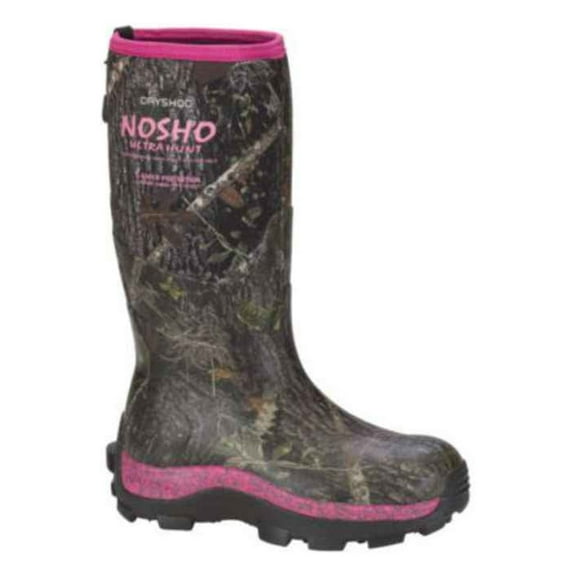 Dryshod Women's NoSho Ultra Hunt Hi Cut Camo/Pink Boot in Size 9