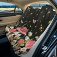 thumbnail image 1 of Drydeepin Butterfly Mushroom Daisy Car Seat Covers for Backseat, Starry Night Rear Bench Seat Cover Towel Saddle Blanket Seat Protector Universal Auto Accessories for Trucks Van SUV, 1 of 7