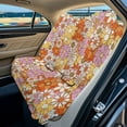 thumbnail image 1 of Drydeepin Hippie Flower Yellow Car Back Seat Cover, Rear Bench Seat Towel Cover, Non-Slip Rear Seat Cover Universal Fit for Sedans SUVs Truck Auto Interior Decor, 1 of 7