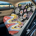 thumbnail image 1 of Xixirimido Vibrant Hippie Daisy Swirl Car Seat Covers for Backseat, Rear Bench Seat Cover Towel Saddle Blanket Seat Protector Universal Auto Accessories for Trucks Van SUV, 1 of 7