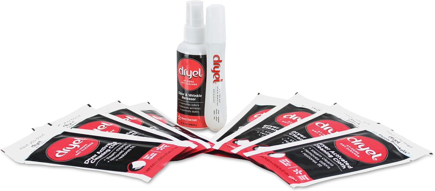 Dryel AtHome Dry Cleaner Refill Kit, Includes Dry Cleaning Cloths and