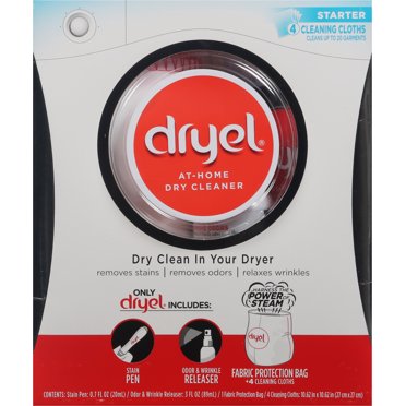 Dryel At-Home Dry Cleaner Starter Kit - Fresh Scent - 2 Pack Cleaning Cloths