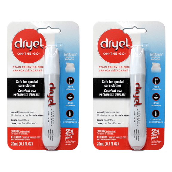Dryel On-The-Go Stain Removing Pen For Special Care Clothes 0.7 fl oz Pack of 2