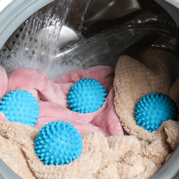 Dryer Balls Laundry Reusable,Laundry Agitator Balls, Softens Fabrics, Prevents Tangles, Enhances Cleaning，Fabric Softener for Laundry,2.3 in, 4 Pcs