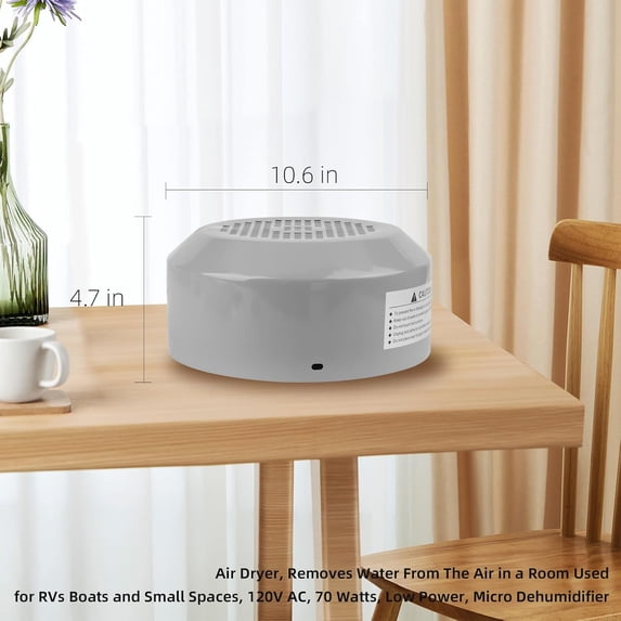 Dryer Dehumidifier for RVs Boats Small Spaces 70W Low Power Remover