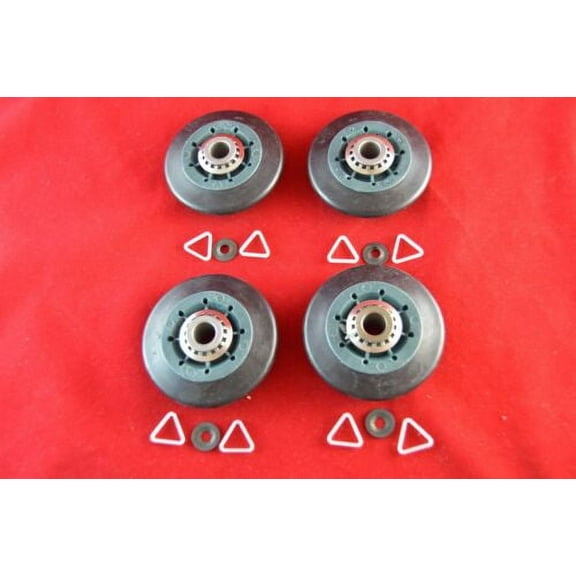 Dryer Drum Roller Replaces W10314171, 8536973, 8536974 New 4 Pack