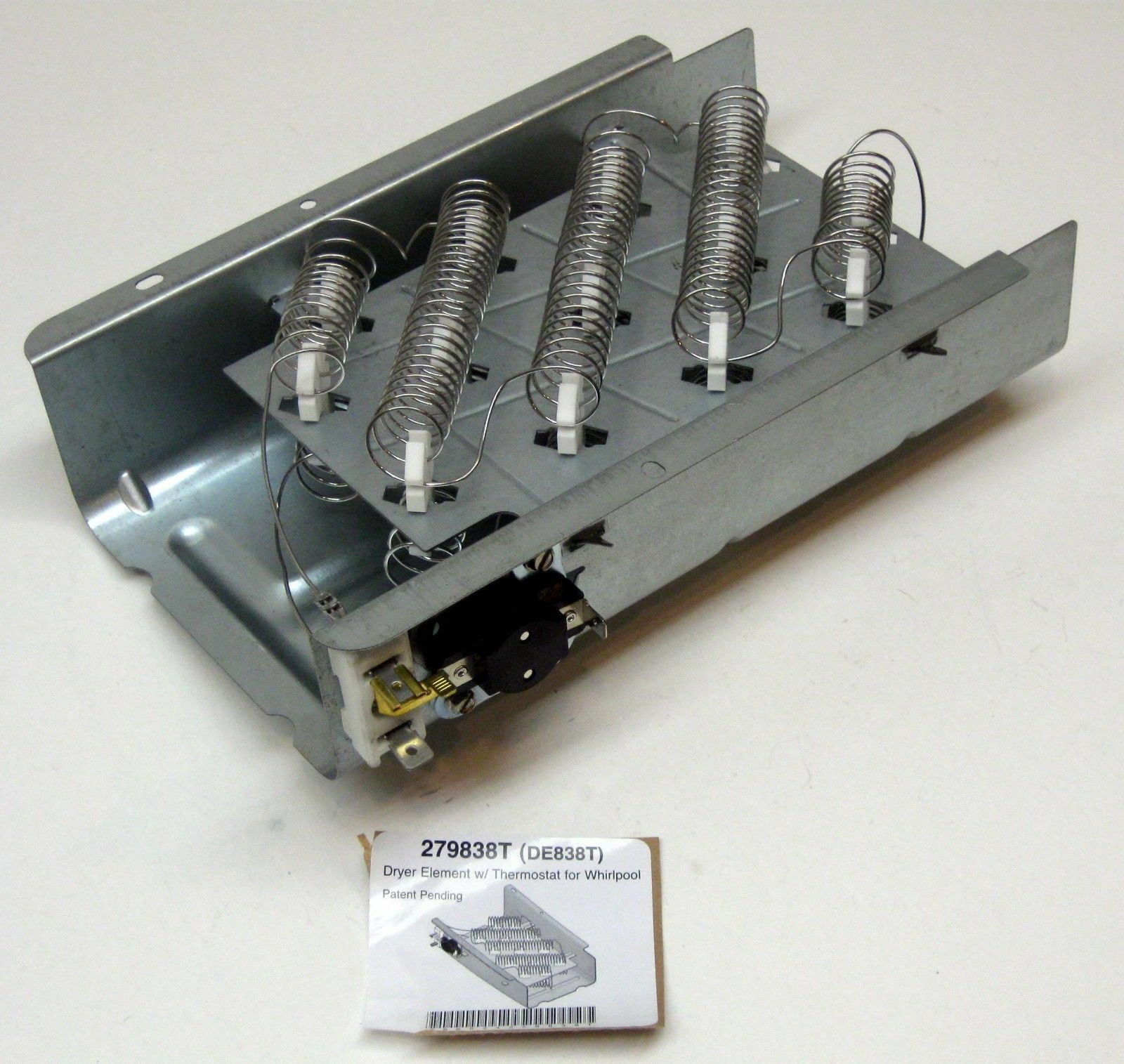 Dryer Heater Heating Element for Whirlpool Kenmore 279838 & Thermostat 3977767