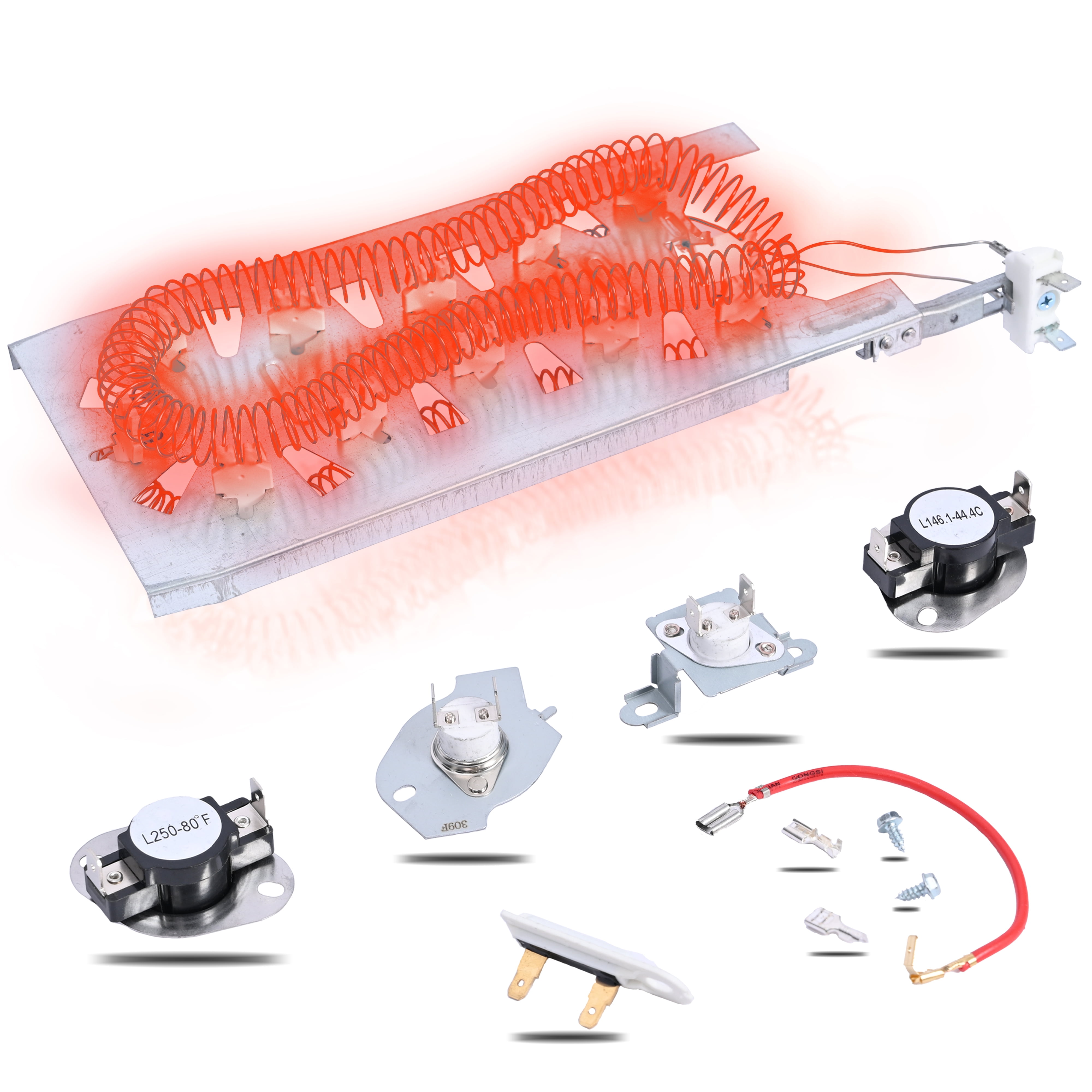 Dryer Heating Element Replaces For Maytag Epic z Bravos MEDB765FW0 MEDB835DW4 MED9600SQ0 MED9700SQ0 MED9800TQ0 MEDX500XW0 MEDX700XW0 MEDX700XL0 MEDC700VW0 MEDB855DC4 MED3500FW1 MEDZ400TQ2 MEDX500XL0