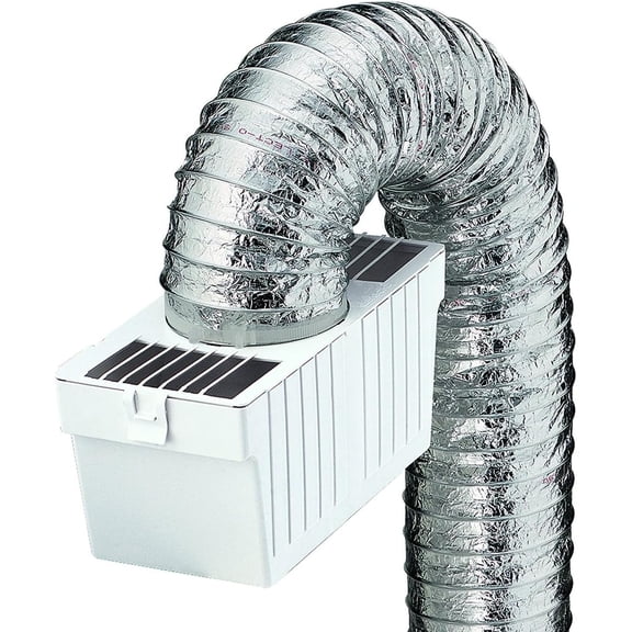 Dryer Lint Trap Kit for Electric Dryers, Indoor Venting with 4-Inch Diameter x 5-Foot Supurr-Flex Flexible Metallic Duct, Clamps Included, Easy Installation