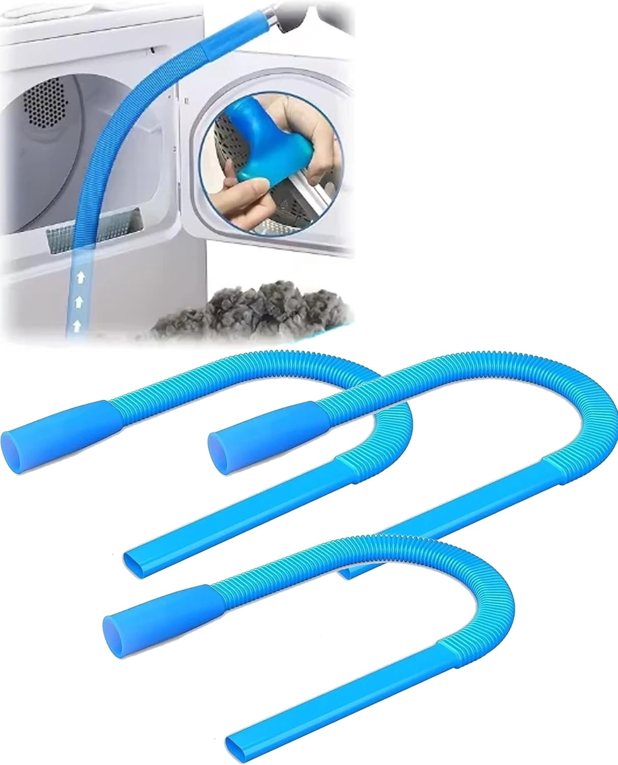 Dryer Lint Vacuum Attachment, Dryer Vent Cleaning Kit, Dryer Cleaning Hose, Vacuum Attachment for Dryer Vent with Most VacuumCleaner, Stretch Universal Connector (1Pcs)
