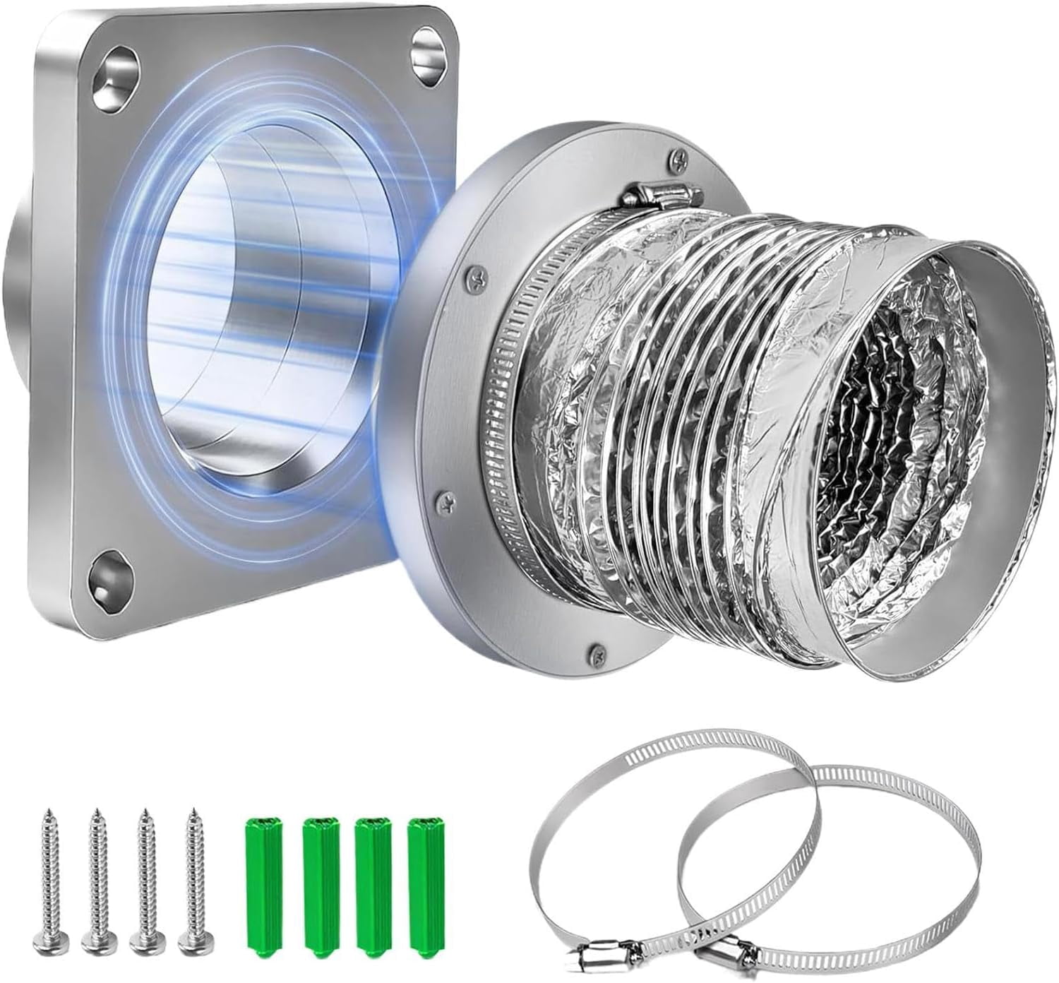 Dryer Magnetic Vent Connector, Exhaust Hose Attachment, Magnetic Dryer Vent Coupling for Indoor, Outdoor, Home, Garage, RV, Laundry, Conditioner