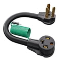 thumbnail image 1 of Dryer Plug Adapter 4 P R Ong To3 P R Ong,10-30P Plug to 14-30R Adapter,30Amp STW10AWG 1FT with Green Ground Wire US Plug, 1 of 6