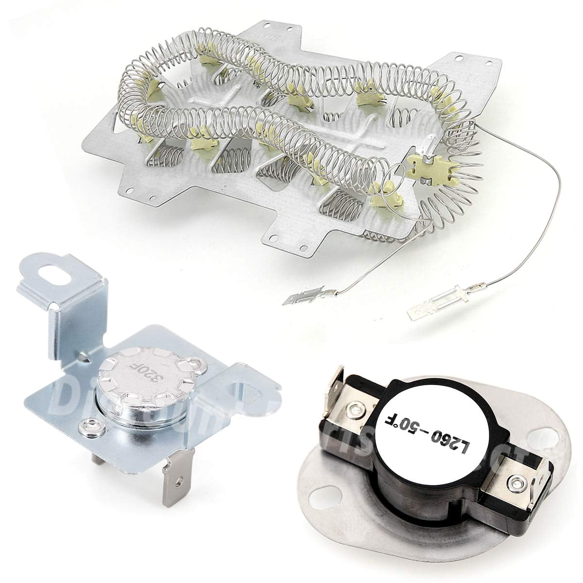 Dryer Repair Kit DC47-00019A Heating Element DC96-00887A Thermal Fuse Switch DC47-00018A Thermostat for Samsung Dryer Replace, AP4045884 AH2038533