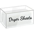 thumbnail image 1 of Dryer Sheet Holder, Dryer Sheets Container, Dryer Sheet Dispenser, Acrylic Container Storage Box for Laundry Room Organization, Holds Dryer Sheets, Dryer Balls, Clothes Pins, Laundry Pods, 1 of 7