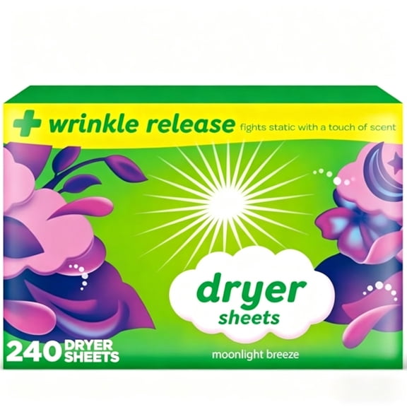 Dryer Sheets, Moonlight Breeze Scent, 240 Count