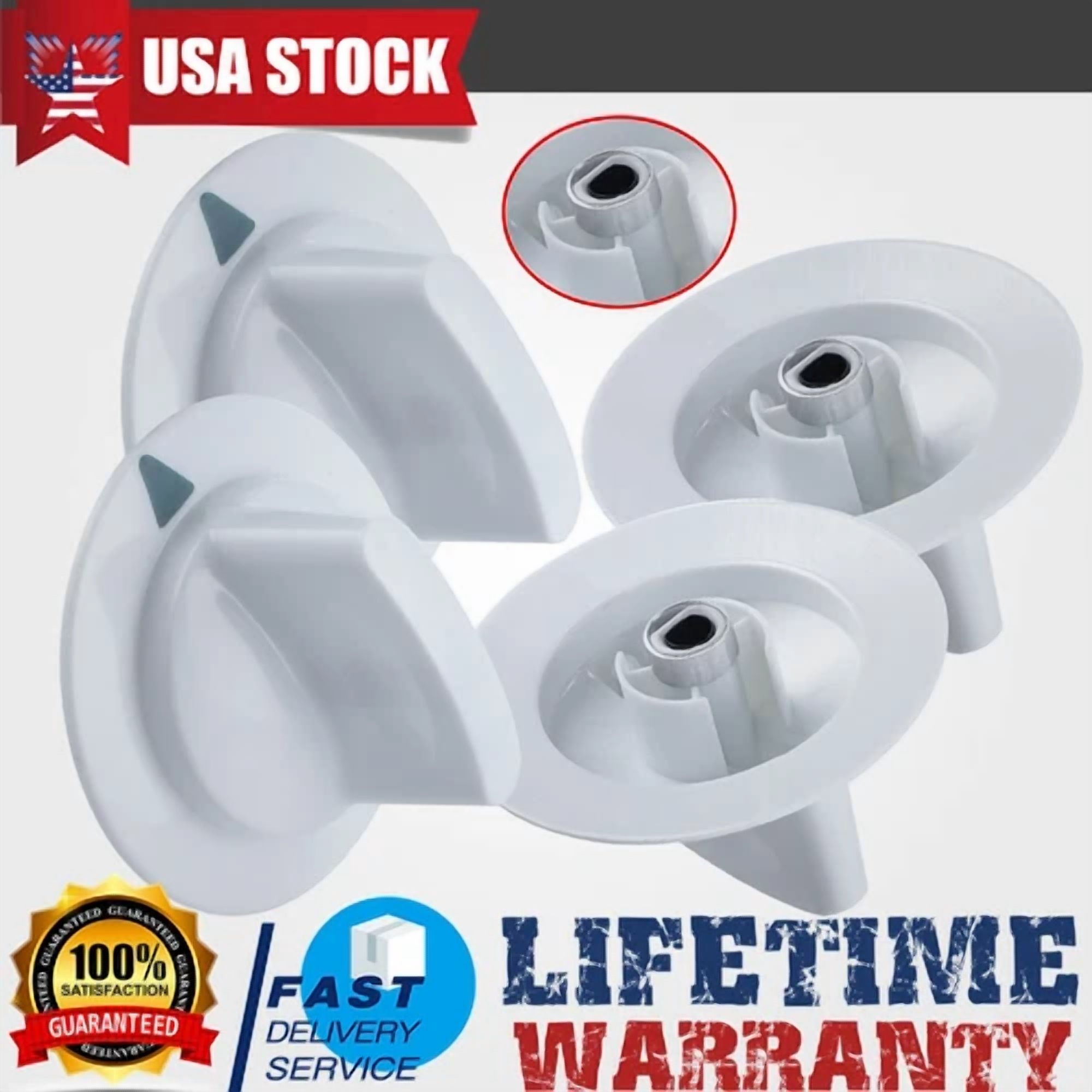 Dryer Timer Control Knob White Fits General Electric Hotpoint We1M652 Metal Ring