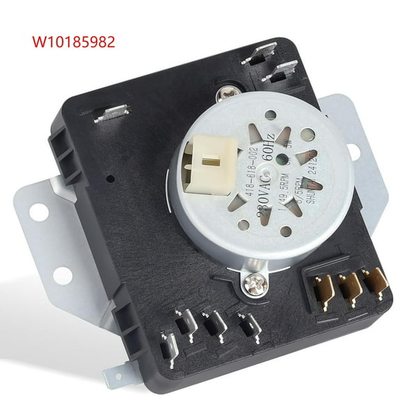 Dryer Timer W10185982 Fit for Whirlpool Maytag Kenmore Crosley, Replacement for AP6016541, PS11749831, WPW10185982