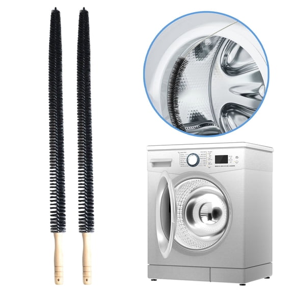 Dryer Vent Cleaner, 2 Pcs 27.5 Inch Flexible Lint Brush for Dryer Vent, Refrigerator Coil Cleaning Brush, Long Handle Dust & Pet Hair Remover for Trap and Duct, Home Essential, Full-Bristle