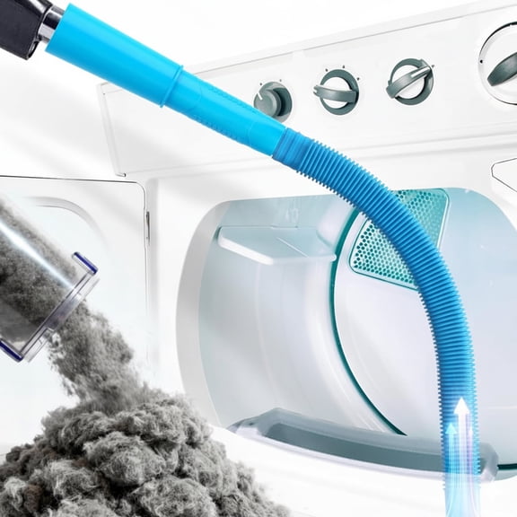 Dryer Vent Cleaner Kit Dryer Lint Vacuum Attachment Brush, Lint Remover, Dryer Vent Vacuum Hose Replacement Parts, Blue