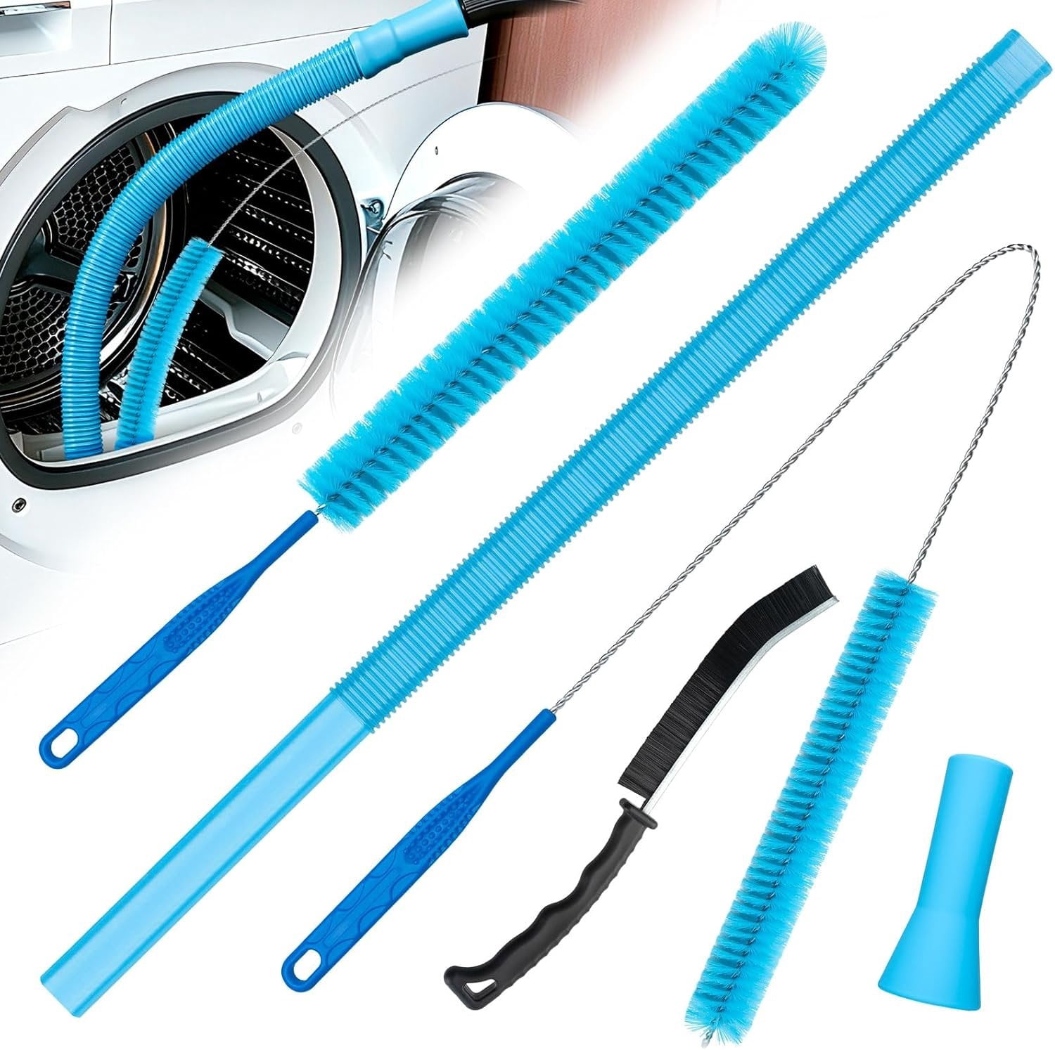 Dryer Vent Cleaner Kit With Dryer Vacuum Hose Attachment - Compatible with  Vacuum Cleaner - Vent Lint Remover Brush, Shop Vac Accessories, Lint  Cleaner &  Cleaning Tools
