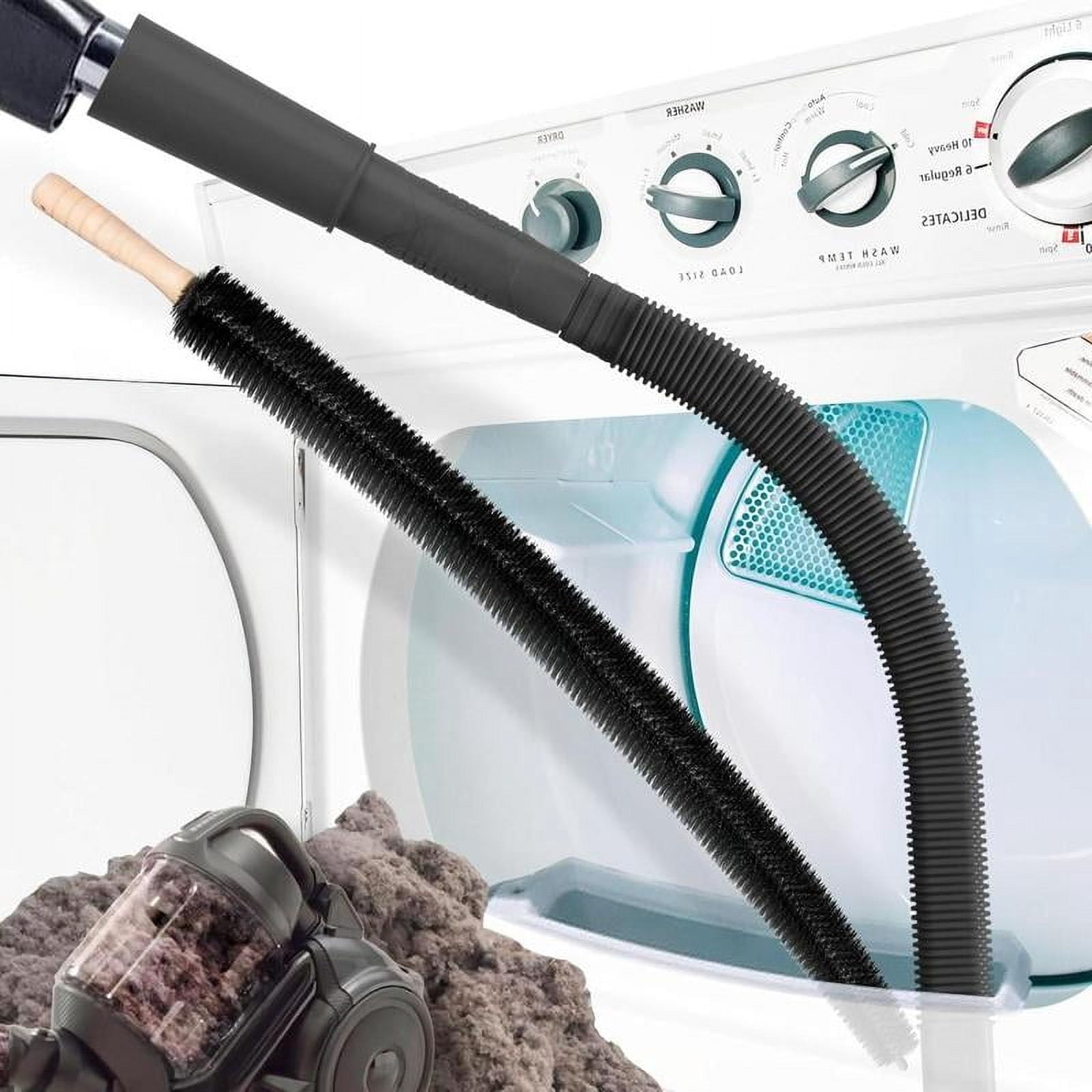 Dryer Vent Cleaner Kit Vacuum Hose Attachment Compatible with All Vacuum Cleaner, Quickly Lint Remover Cleaning Supplies Springtok