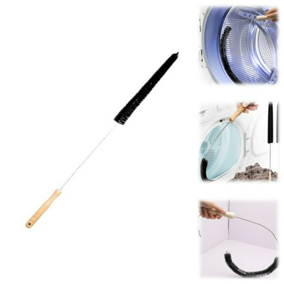 Dryer Vent Cleaning Brush - Lint Remover Tool, Flexible Air Duct Cleaning Brush | essentiall Vent Trap Cleaner Long Vacuum Brush, Dryer Exhaust Brush Vent Scrubber for Dryer Washer Maintenance