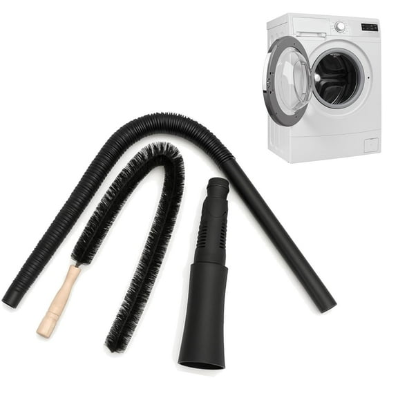 Dryer Vent Cleaning Vacuum Attachment, Universal Lint Vacuum Attachment, Dryer Vent Cleaner Kit Dryer Lint Vacuum Attachment with Stretch Universal Connector, Universal Lint Dryer Attachment(Black)