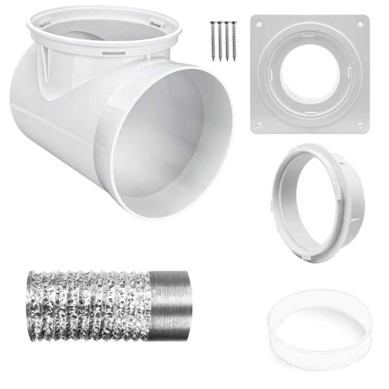 Dryer Vent Connection Kit Tumble Dryer Connector 90 Degree Dryer Vent Hose Pressure Dryer Connector Easy Installation