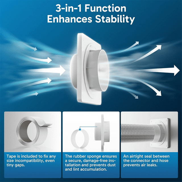 Dryer Vent Connector, Twist Lock Dryer Hose Vent Kit with Quick Connect