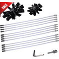 thumbnail image 1 of Dryer Vent Duct Cleaner Kit Chimney Cleaning Brush 6 Inch 4 Inch 2-In-1 Drier, 1 of 12