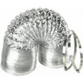 thumbnail image 1 of Dryer Vent Hose Flexible 8" Aluminum Ducting 10Ft Long with 2 Duct Clamps Heavy-Duty Four-Layer Protection for Heating Cooling Ventilation and Exhaust Silver, 1 of 8
